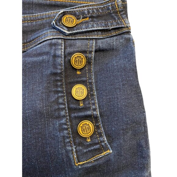 Talbots Petites 16P Blue Jeans Button-Accent Cropped Straight Jeans - Picture 6 of 16